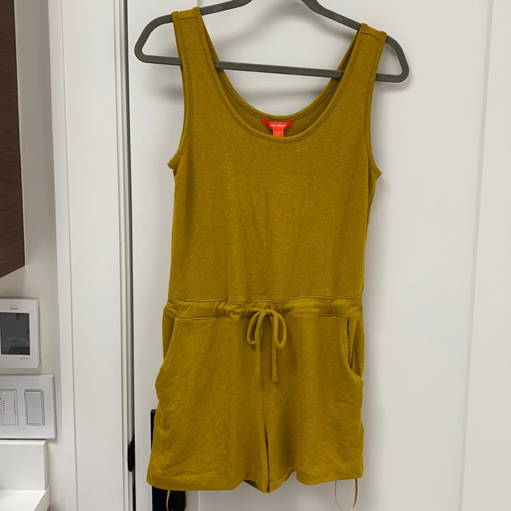 NWT JOE FRESH mustard coloured shorts romper